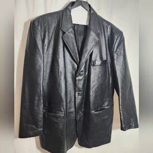 J Ferrar Lambskin Leather Sportcoat